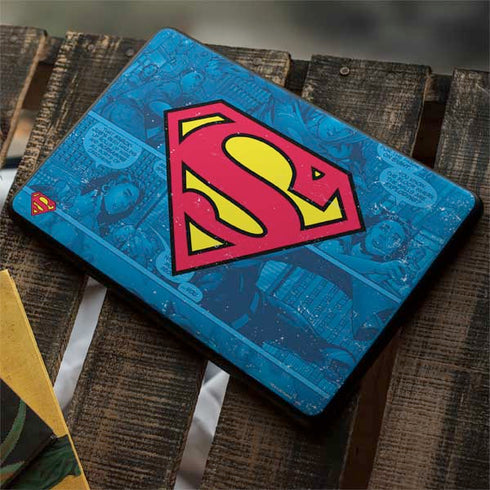 DC Comics Superman Logo Background Pattern Google Pixelbook Go Skin